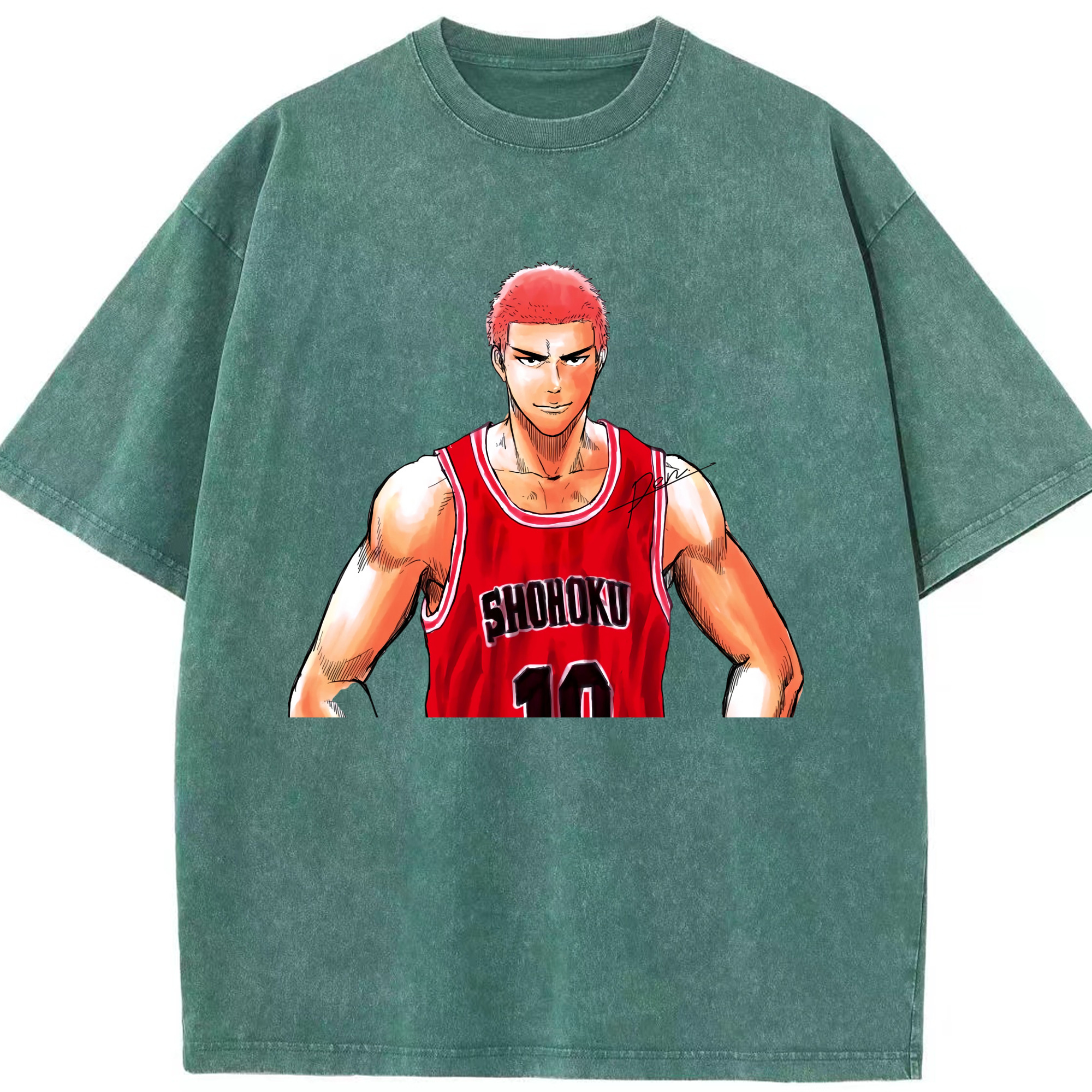 （画像用） SLAM DUNK／スラムダンク 綿100% ヴィンテージ風 半袖Tシャツ（フロントプリント）